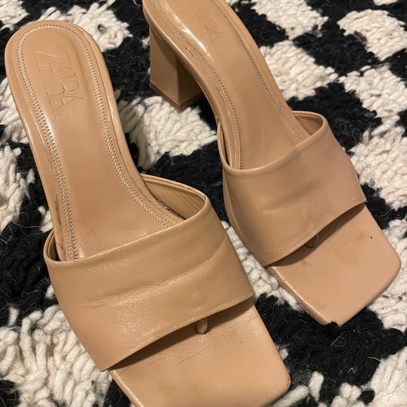 Zara Shoes - Zara Heeled Sandals in Beige